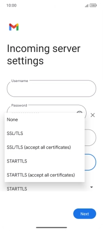 Press SSL/TLS.