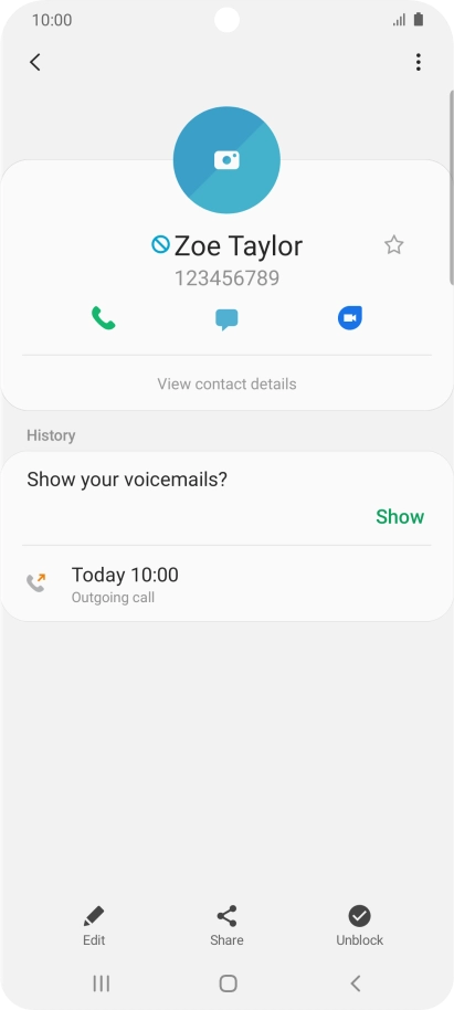 Press the Home key to return to the home screen.
