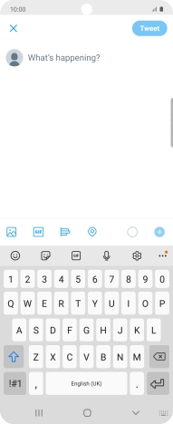 Press the text input field.