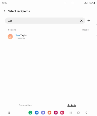 Press the required contact.