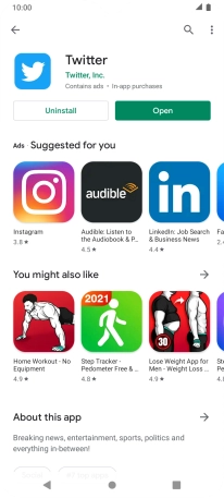 Press the Home key to return to the home screen.