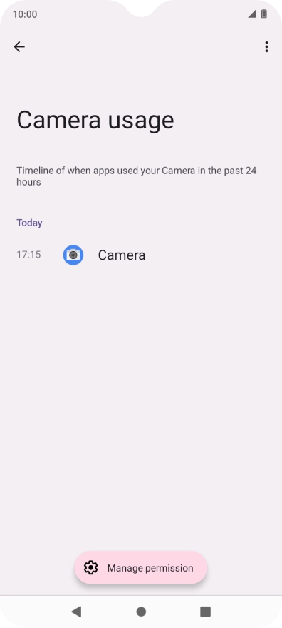 The total app activity for the selected phone function is displayed.