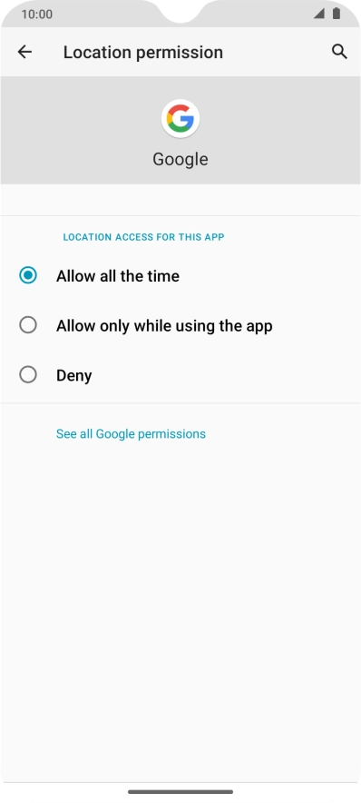 Press the required setting to turn the function on or off.