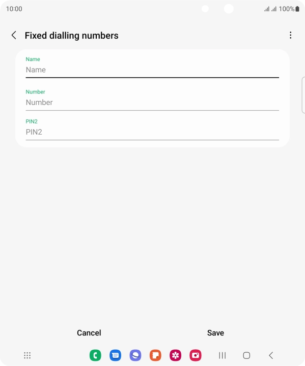 Press Name and key in the required name.