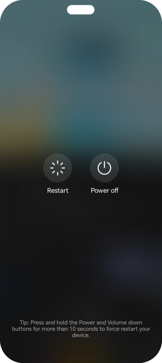Press Power off.