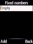Press the Left selection key.