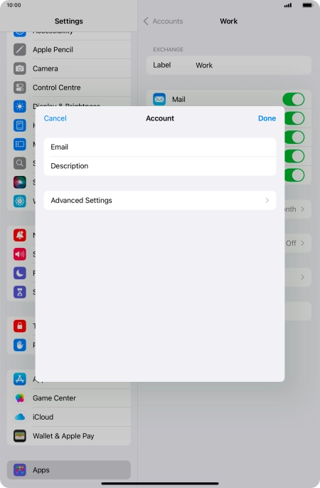 Press Advanced Settings.