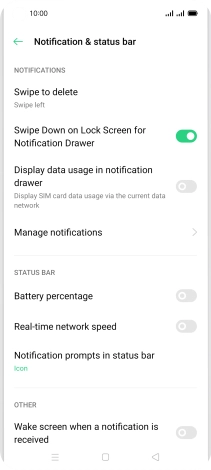 Press Manage notifications.
