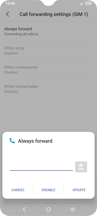 Press DISABLE.