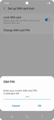 Key in your current PIN and press OK.