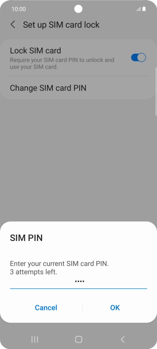 Key in your current PIN and press OK.