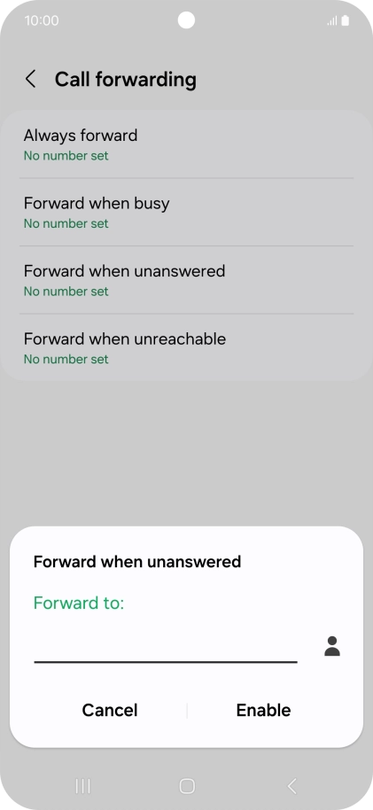 Key in +447836121121 and press Enable.