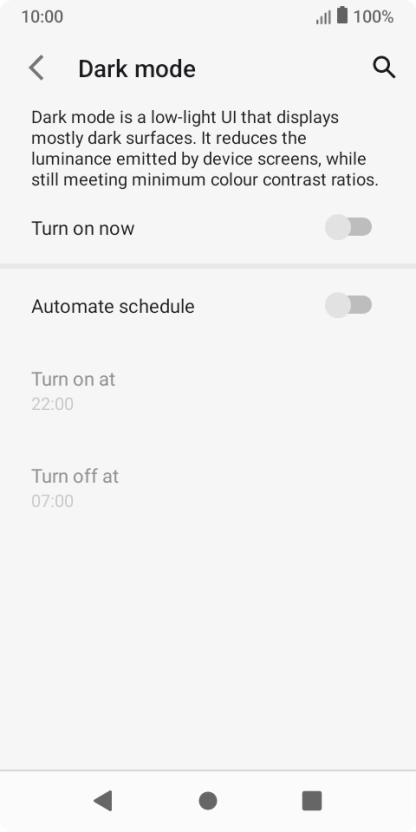 Press the indicator next to 
