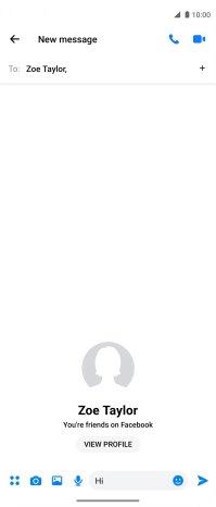 Write the required message and press the send icon.