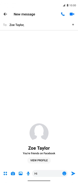 Write the required message and press the send icon.