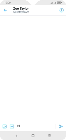Write the required message and press the send icon.