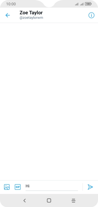 Write the required message and press the send icon.