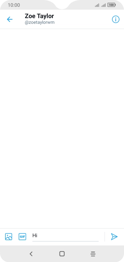 Write the required message and press the send icon.