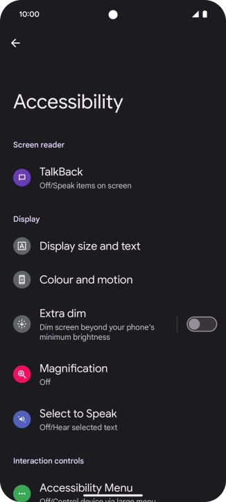 Press the required category below 