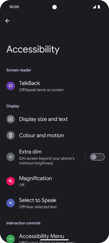 Press the required category below 
