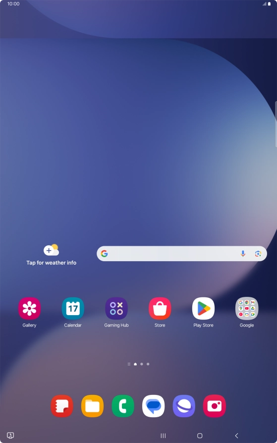 Slide two fingers downwards starting from the top of the screen.