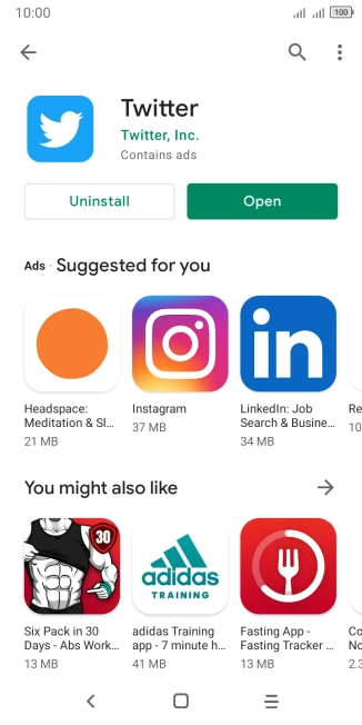 Press the Home key to return to the home screen.