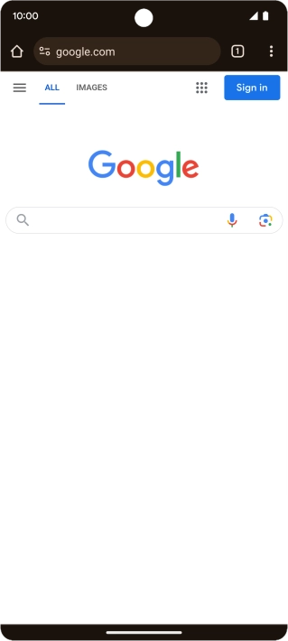 Press the menu icon.