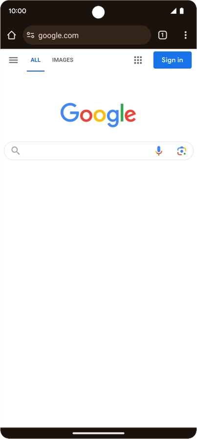 Press the menu icon.