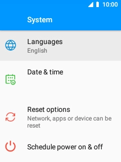 Select Reset options.
