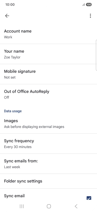 Press Account name and key in the required name.