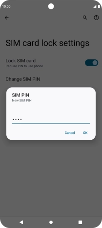 Key in a new four-digit PIN and press OK.