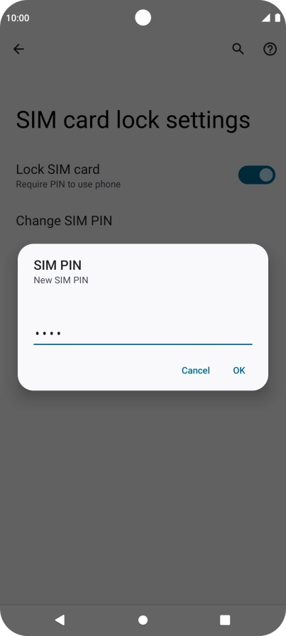 Key in a new four-digit PIN and press OK.