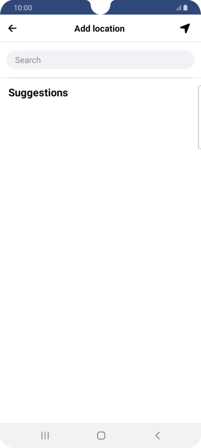 Press the search field and key in the required search word.