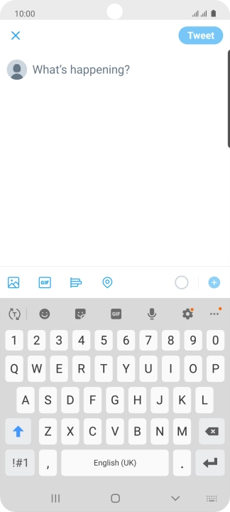 Press the text input field.