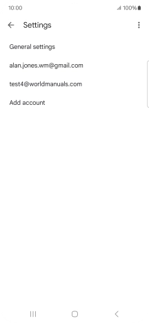 Press the required email account.