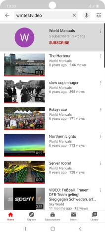 Press the required video clip.