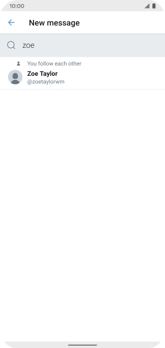Key in the first letters of the recipient's name and press the required contact.