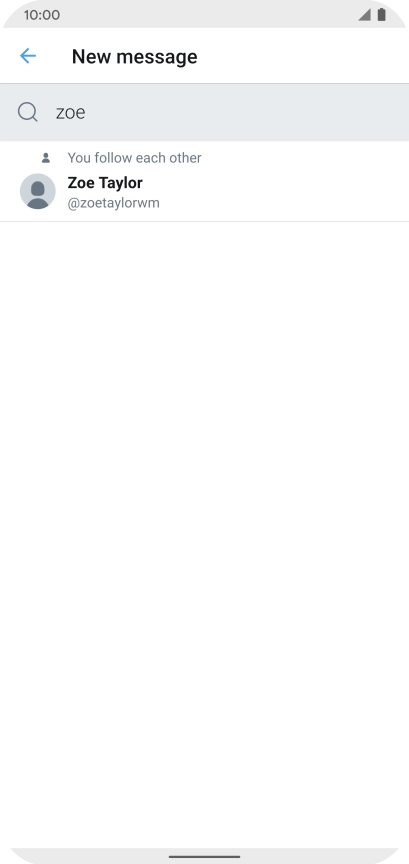 Key in the first letters of the recipient's name and press the required contact.