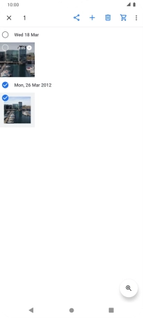 Press the share icon.