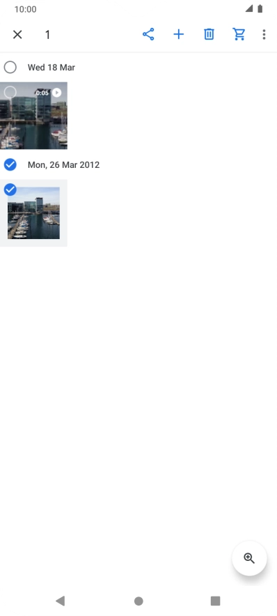 Press the share icon.