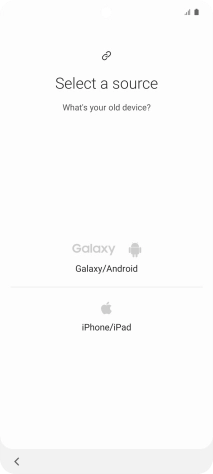 Press the required setting and follow the instructions on the screen to transfer the content from another phone.