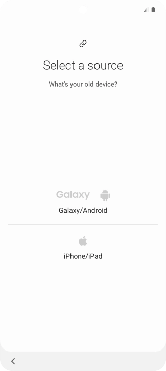 Press the required setting and follow the instructions on the screen to transfer the content from another phone.
