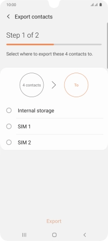 Press the required SIM.
