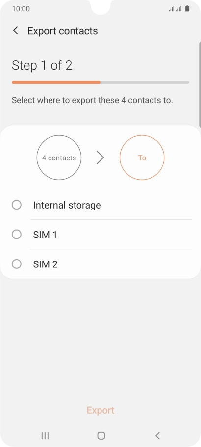 Press the required SIM.