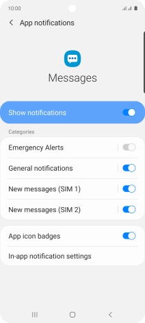 Press the indicator next to 