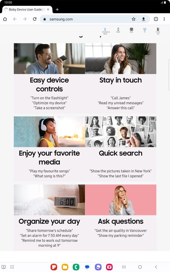 Press the Home key to return to the home screen.