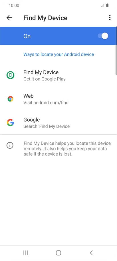 Press the Home key to return to the home screen.