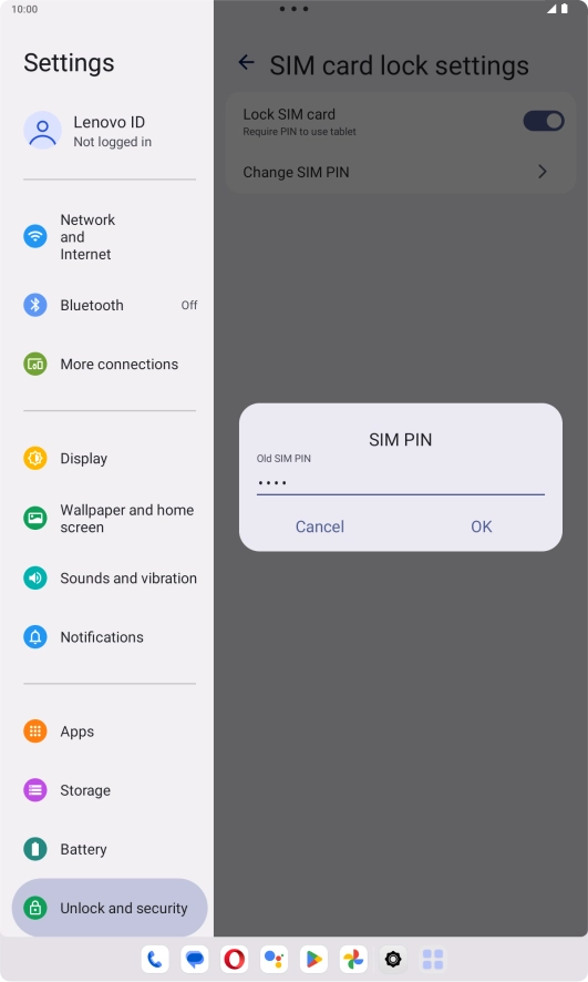 Key in your current PIN and press OK.
