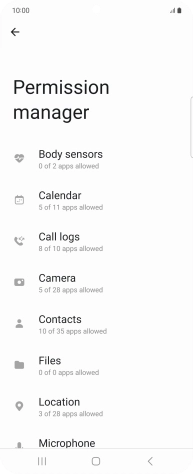 Press the required category.