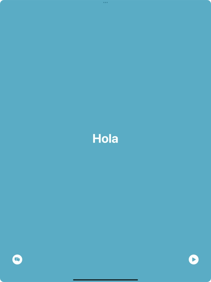 Press the split view icon to go back to display of both languages.